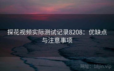 探花视频实际测试记录8208：优缺点与注意事项