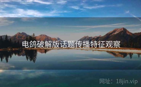 电鸽破解版话题传播特征观察