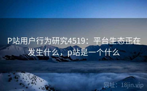 P站用户行为研究4519：平台生态正在发生什么，p站是一个什么