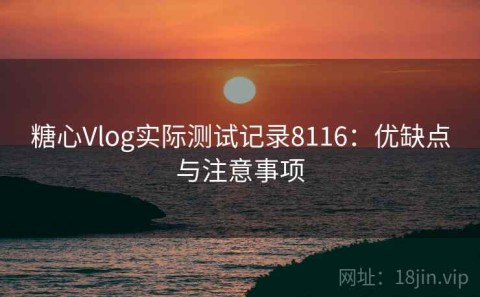 糖心Vlog实际测试记录8116：优缺点与注意事项