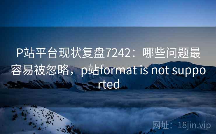 P站平台现状复盘7242：哪些问题最容易被忽略，p站format is not supported