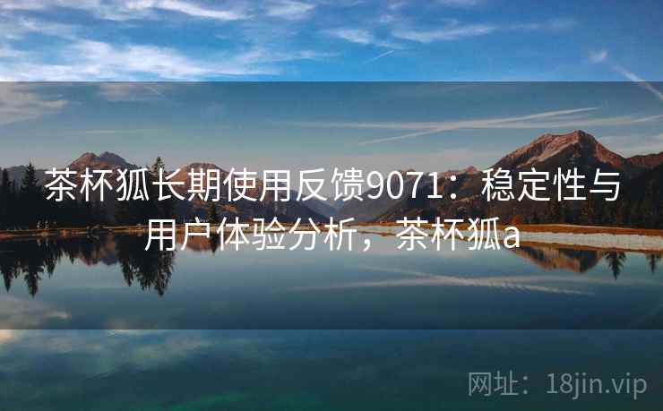 茶杯狐长期使用反馈9071：稳定性与用户体验分析，茶杯狐a