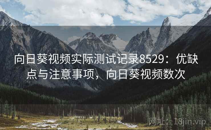 向日葵视频实际测试记录8529:优缺点与注意事项,向日葵视频数次 向日葵视频实际测试记录8529:优缺点与注意事项,向日葵视频数次